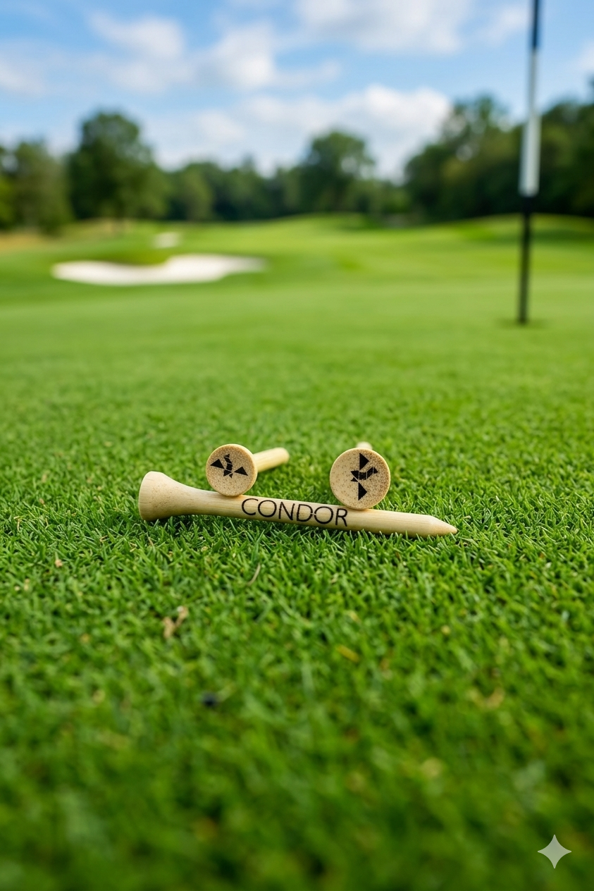100 Pack of Bamboo Golf Tees