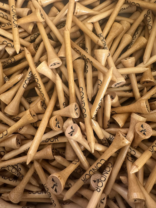 100 Pack of Bamboo Golf Tees