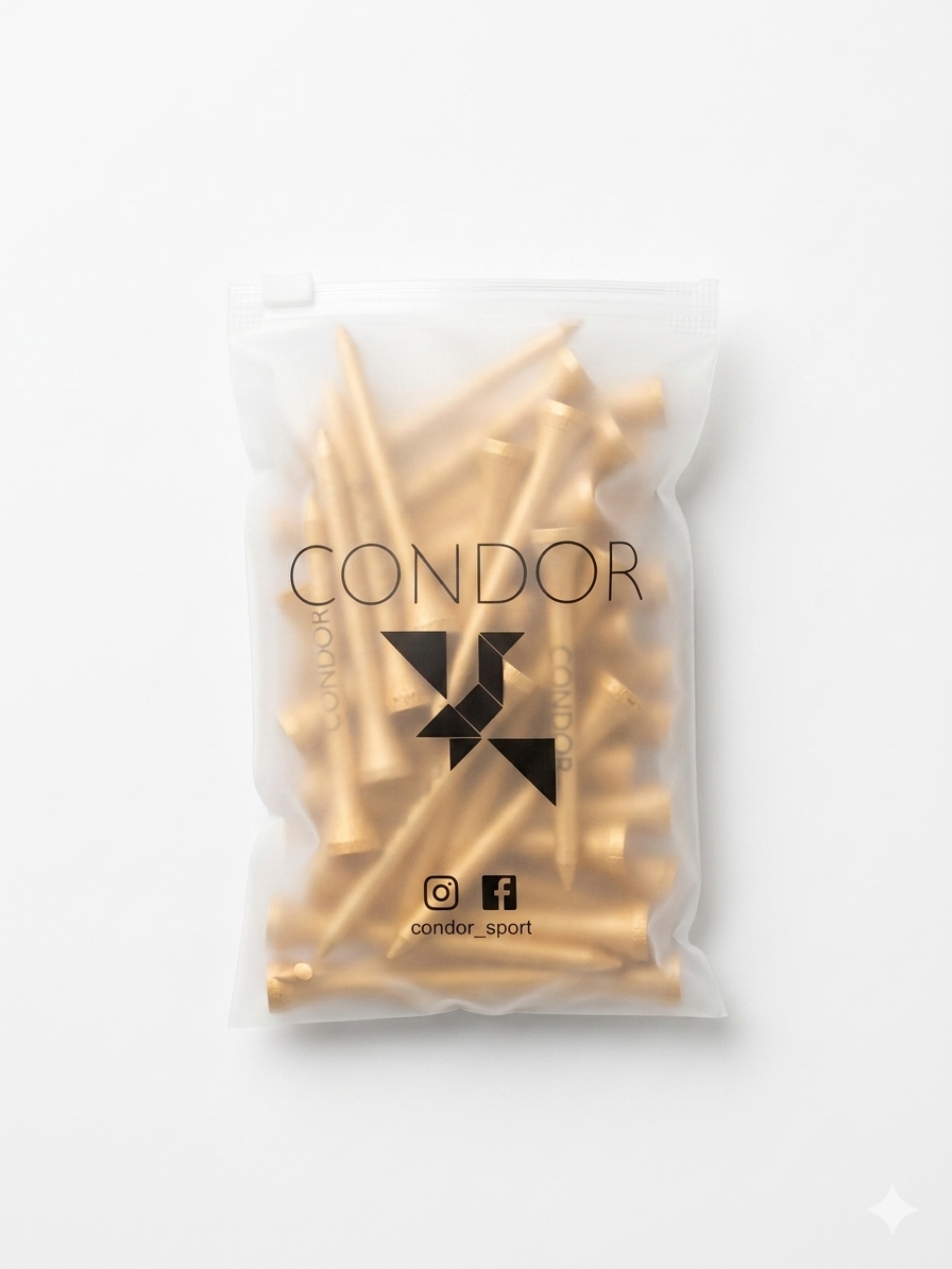 100 Pack of Bamboo Golf Tees